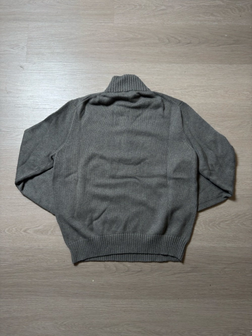 Ralph Lauren Men's Gray Quarter-Zip Mock Neck Sweater - Picture 5 of 5
